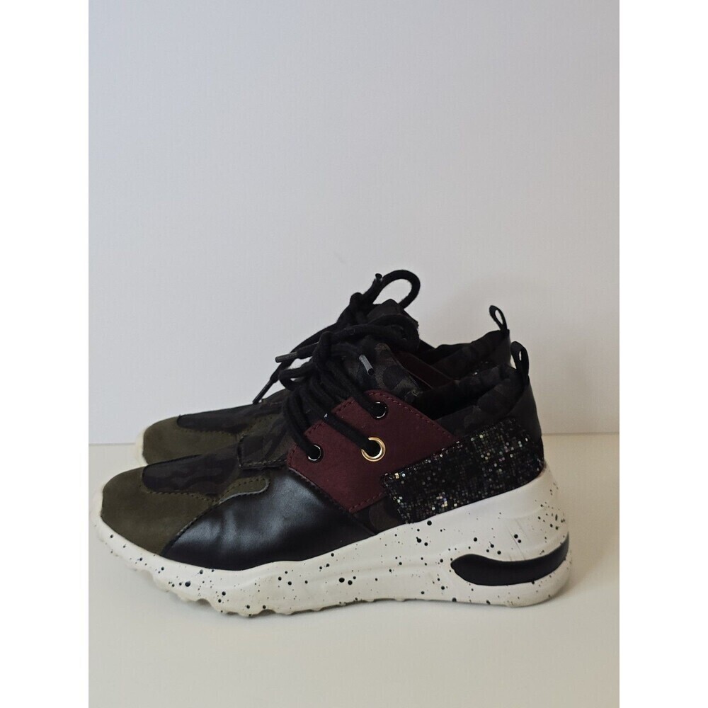 Mix No. 6 Cliff-Lee Chunky Platform Sneakers Olive Camo Womens Size 8 Sparkle - Picture 5 of 13